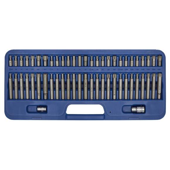 Sealey AK21956 Security TRX-Star*/Hex/Ribe/Spline Bit Set 56pc 3/8" & 1/2"Sq Drive