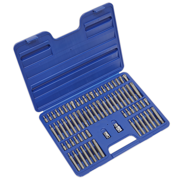 Sealey AK21974 TRX-Star/Security TRX-Star/Hex/Ribe/Spline Bit Set 74pc 3/8" & 1/2"Sq Drive