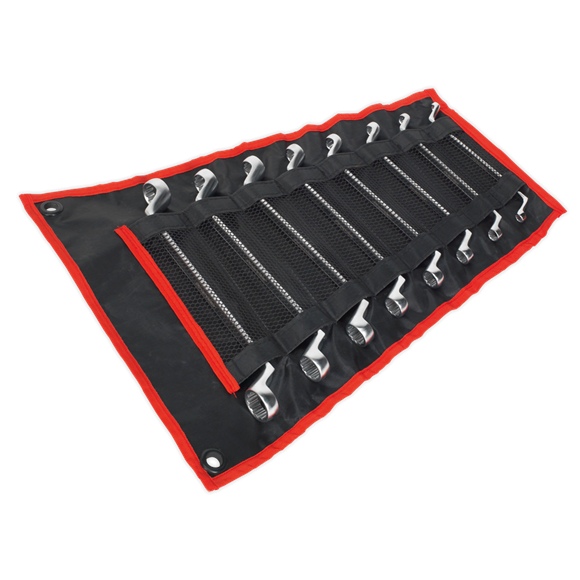 Sealey AK6327 Offset Double End Ring Spanner Set 8pc Metric