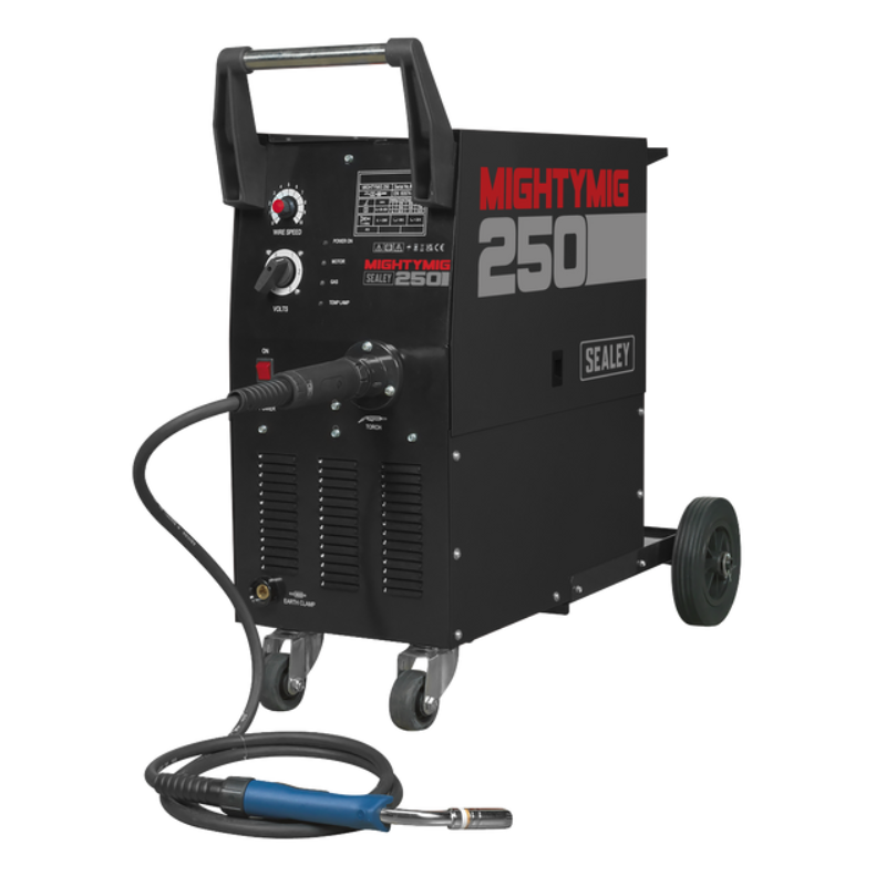 Sealey MIGHTYMIG250 Professional Gas/Gasless MIG Welder with Euro Torch 250A