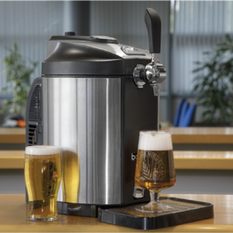 Baridi 5L Mini Keg Draft Beer Dispenser Tap 4°C Integrated Cooling