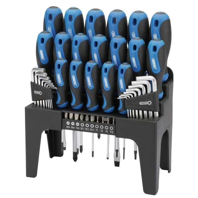 Draper 81294 Soft Grip Screwdriver, Hex Key And Bit Set (44 Piece)