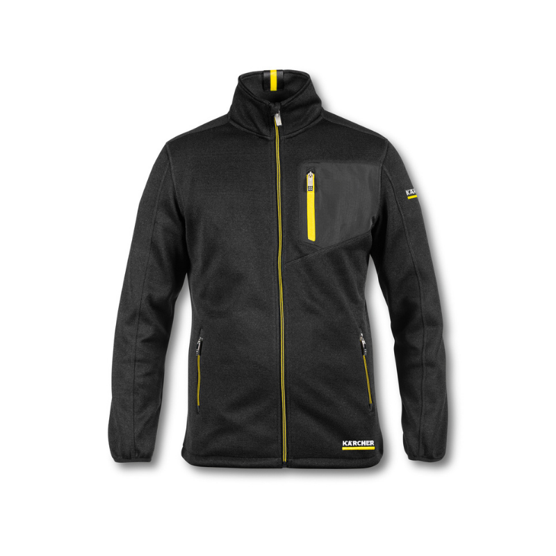 Karcher Black Unisex Knitted Fleece Jacket (Large)