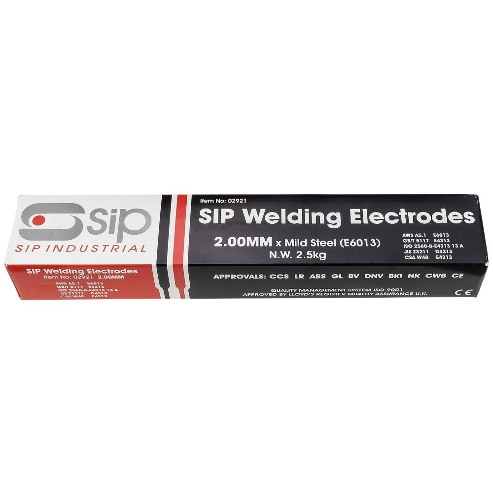 SIP 02921 2.5kg x 2mm 6013 Mild Steel Electrodes
