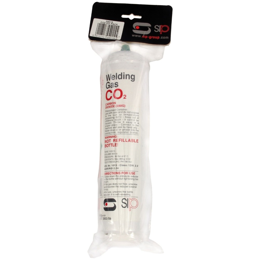 SIP 04015 390g CO2 Disposable Gas Bottle with Display Pack