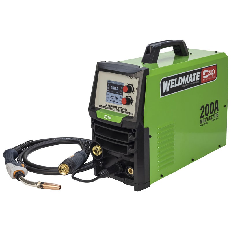 SIP 05735 WELDMATE® PRO 200A MIG/ARC/TIG Pulse Synergic Welder