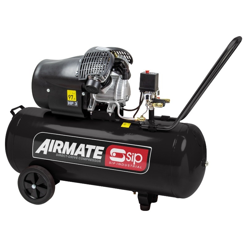 SIP 06455 DDVT 3hp 100ltr V-Twin Direct Drive Compressor