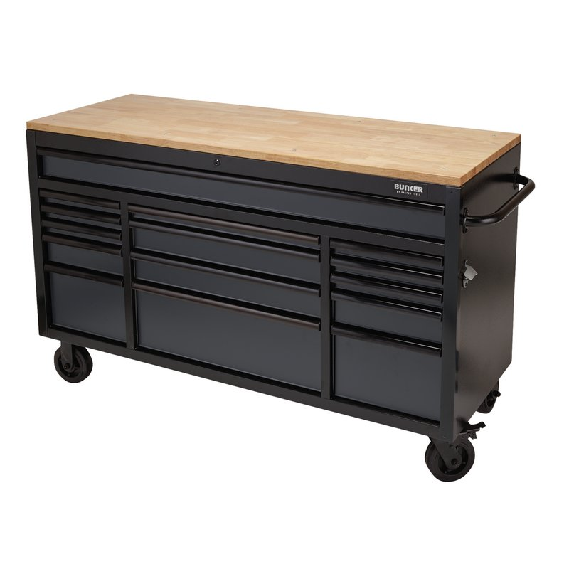 Draper BUNKER® Workbench Roller Tool Cabinet 15 Drawer 61