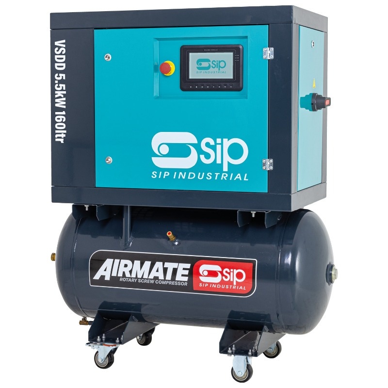 SIP 08253 VSDD 5.5kW 10bar 160ltr 230v Rotary Screw Compressor