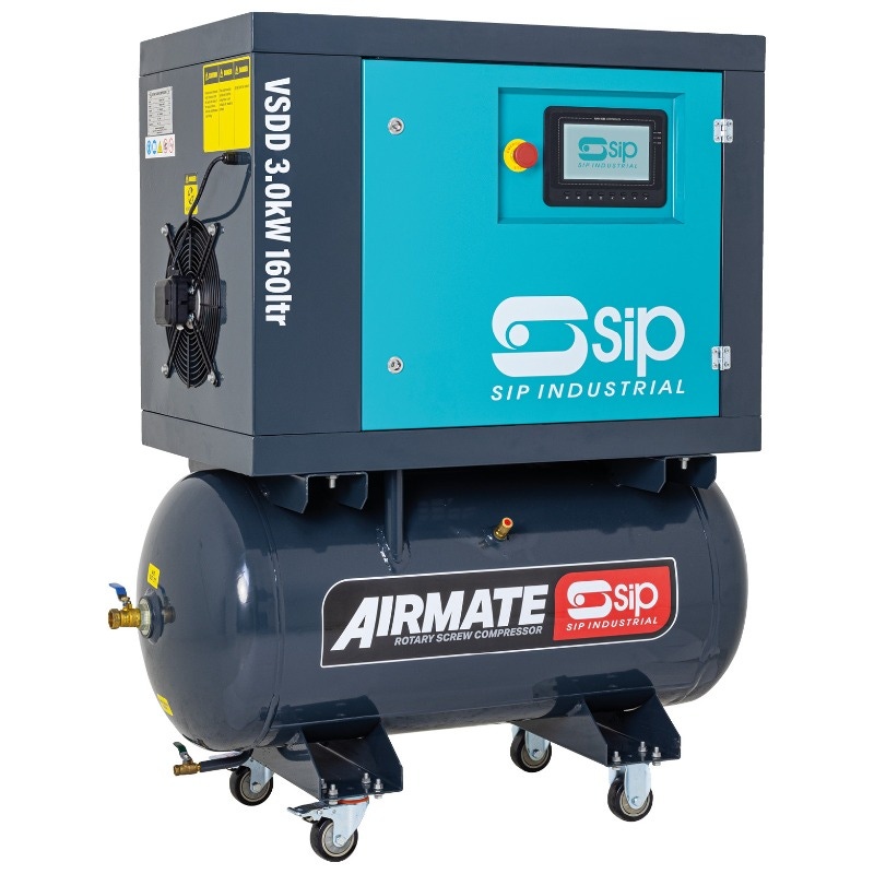 SIP 08255 VSDD 3kW 8bar 160ltr 230v Rotary Screw Compressor