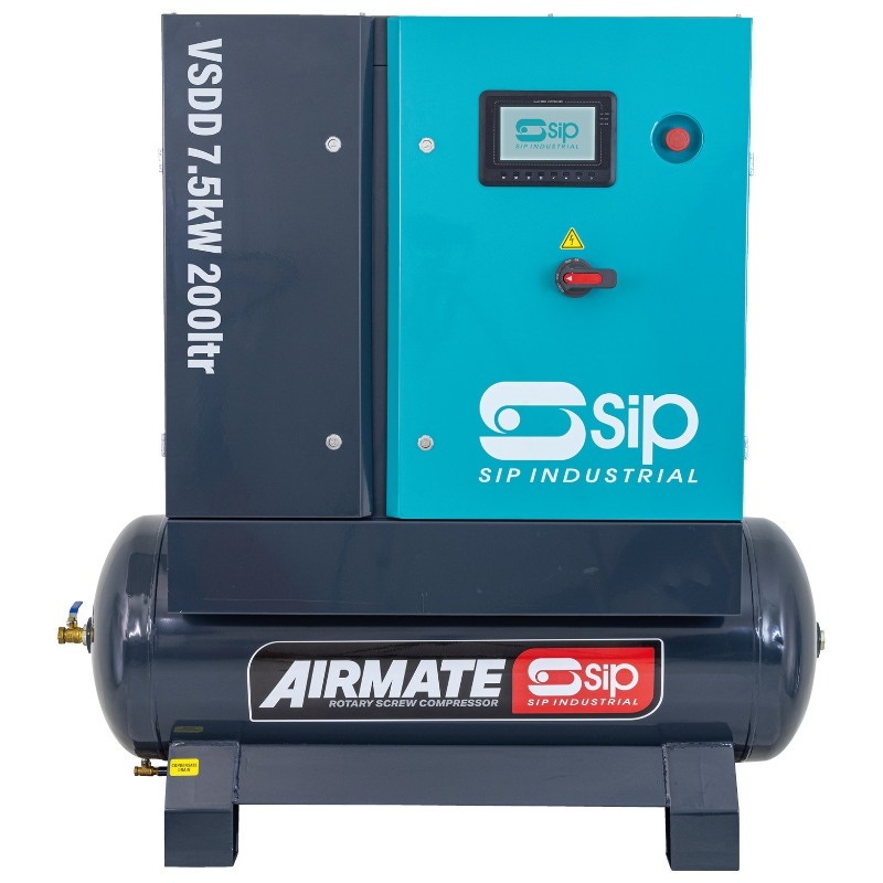 SIP 08259 VSDD 7.5kW 8bar 200ltr 400v Rotary Screw Compressor
