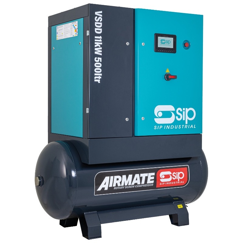 SIP 08262 VSDD 11kW 8bar 500ltr 400v Rotary Screw Compressor