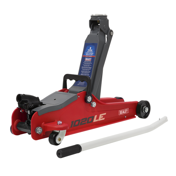 Sealey 1020LE Trolley Jack 2tonne Low Entry Short Chassis - Red