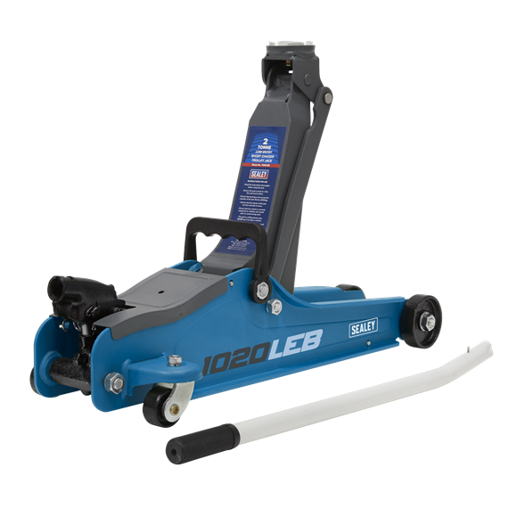 Sealey 1020LEB Trolley Jack 2tonne Low Entry Short Chassis - Blue