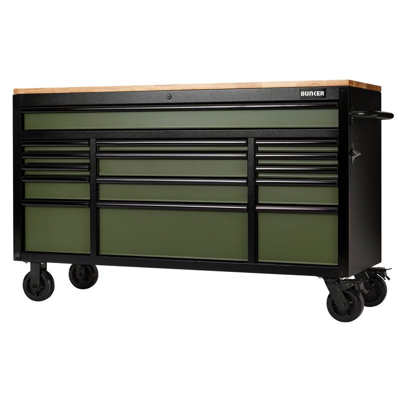 Draper 10368 BUNKER 15 Drawer Workbench Roller Tool Cabinet 61