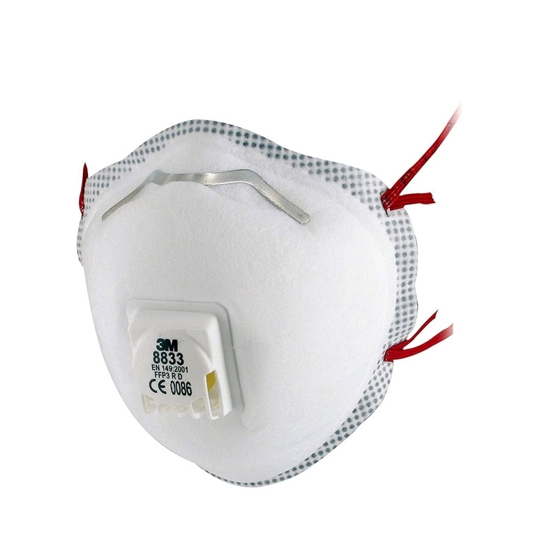 3M Particulate Respirator, FFP3, Valved, 8833SP (5 Pack)