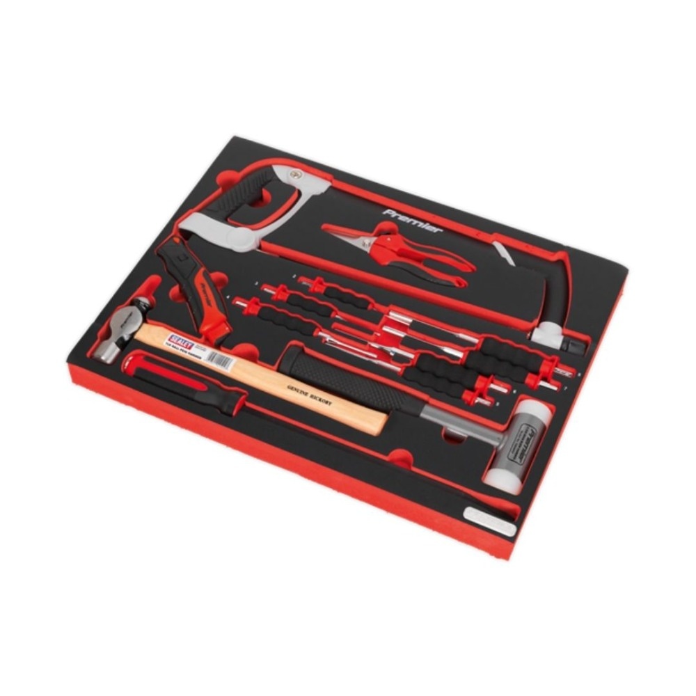 Sealey TBTP06UK Tool Tray with Hacksaw, Hammers & Punches 13pc