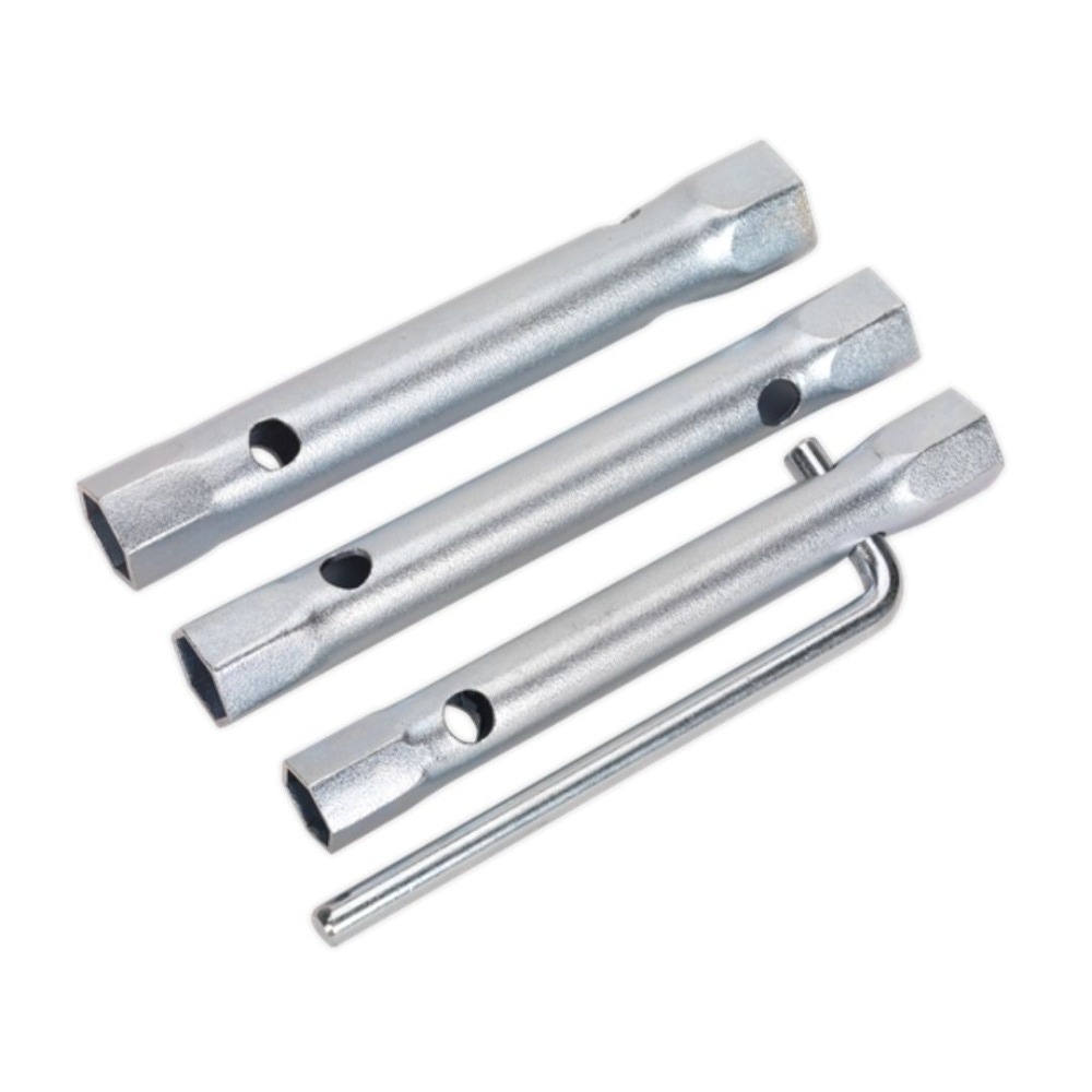 Sealey MS165 Spark Plug Box Spanner Set 3pc Long Reach Double End