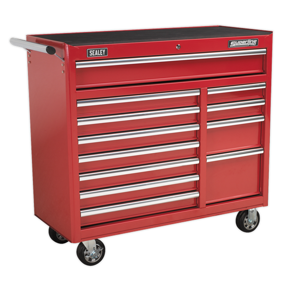 Sealey AP41120 Rollcab 12 Drawer with Ball Bearing Slides Heavy-Duty - Red