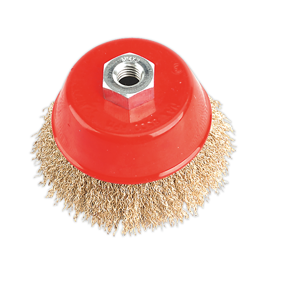 Sealey CBC100 Brassed Steel Cup Brush Ø100mm M14 x 2mm