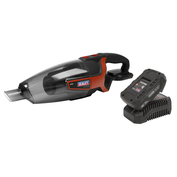 Sealey CP20VCVKIT1 Cordless Handheld Vacuum Cleaner Kit 650ml 20V 2Ah