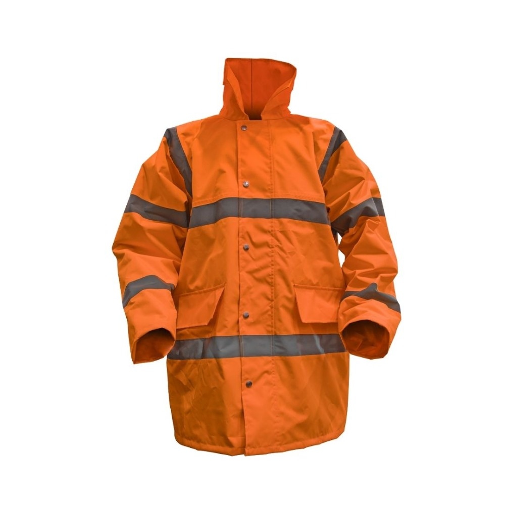 Sealey 806XXLO Hi-Vis Orange Motorway Jacket with Quilted Lining - XX-Large