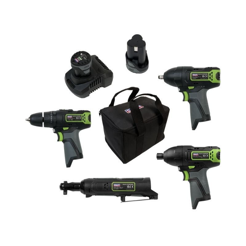 Sealey CP108VCOMBO2 SV108 Series 4 x 10.8V Cordless Combo Kit - 2 Batteries