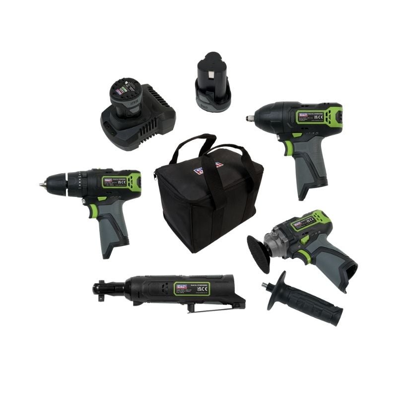 Sealey CP108VCOMBO1 SV108 Series 4 x 10.8V Cordless Combo Kit - 2 Batteries