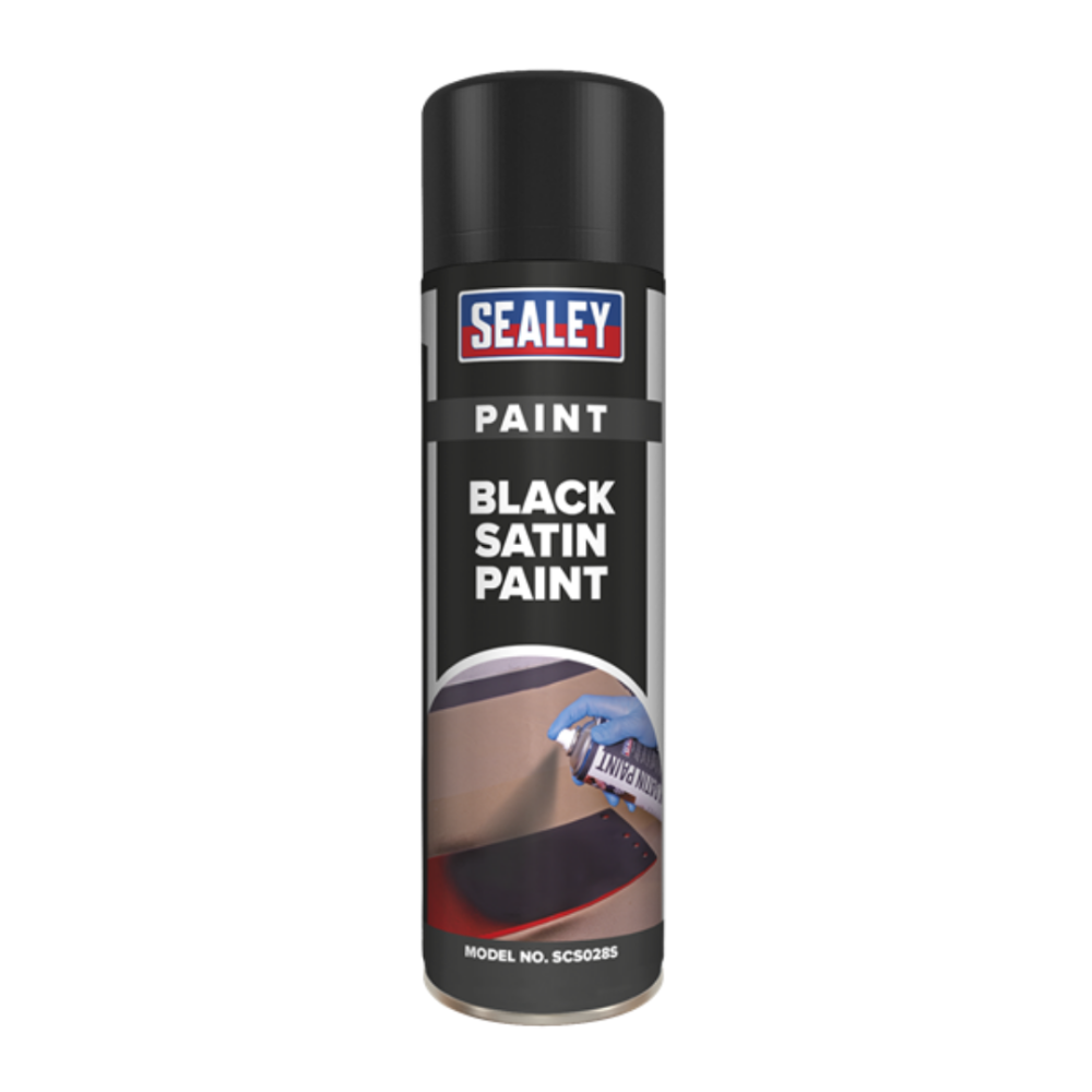 Sealey SCS028S Black Satin Paint 500ml