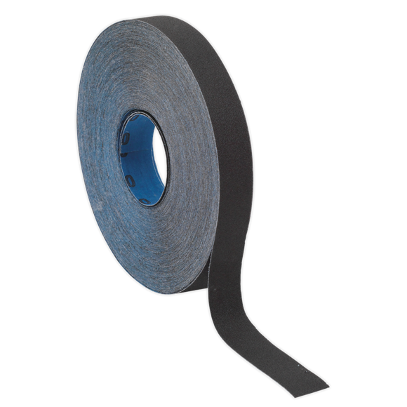 Sealey ER2525120 Emery Roll Blue Twill 25mm x 25m 120Grit