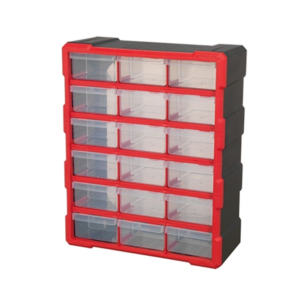 Sealey APDC18R Cabinet Box 18 Drawer - Red/Black