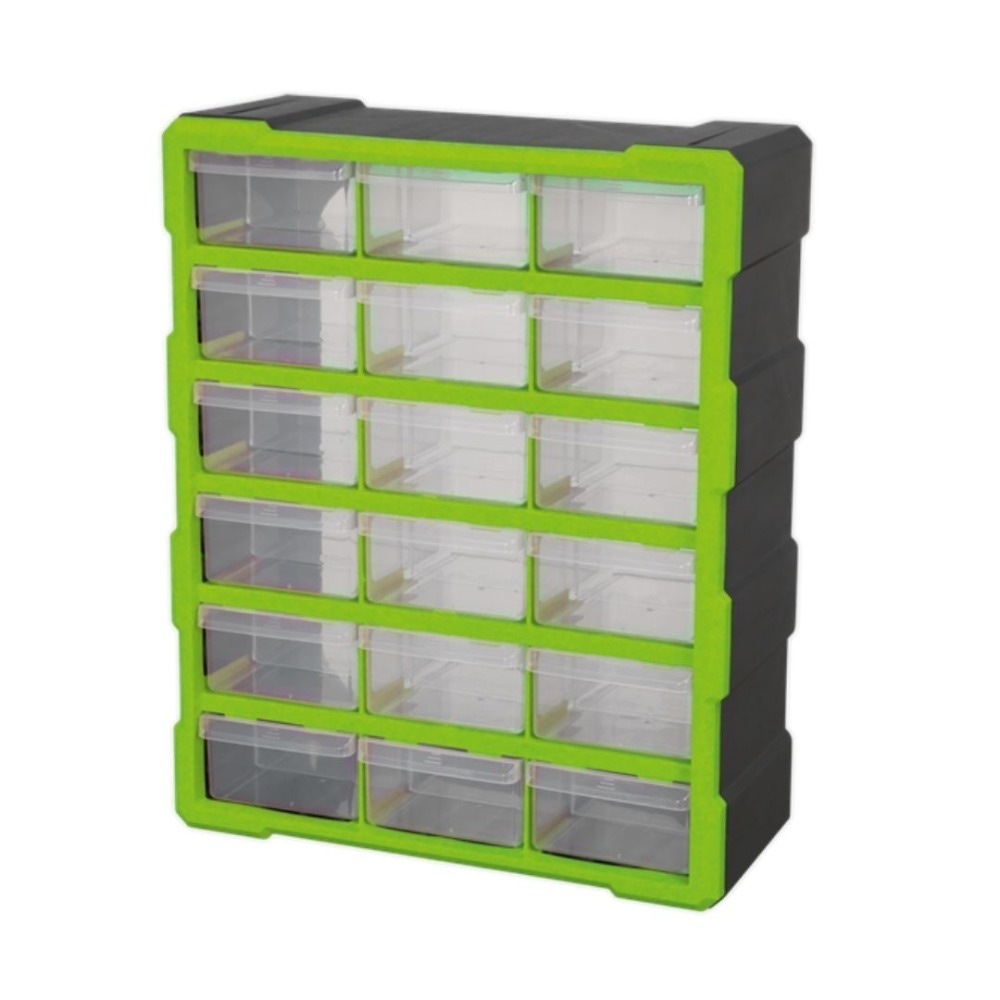 Sealey APDC18HV Cabinet Box 18 Drawer - Hi-Vis Green/Black