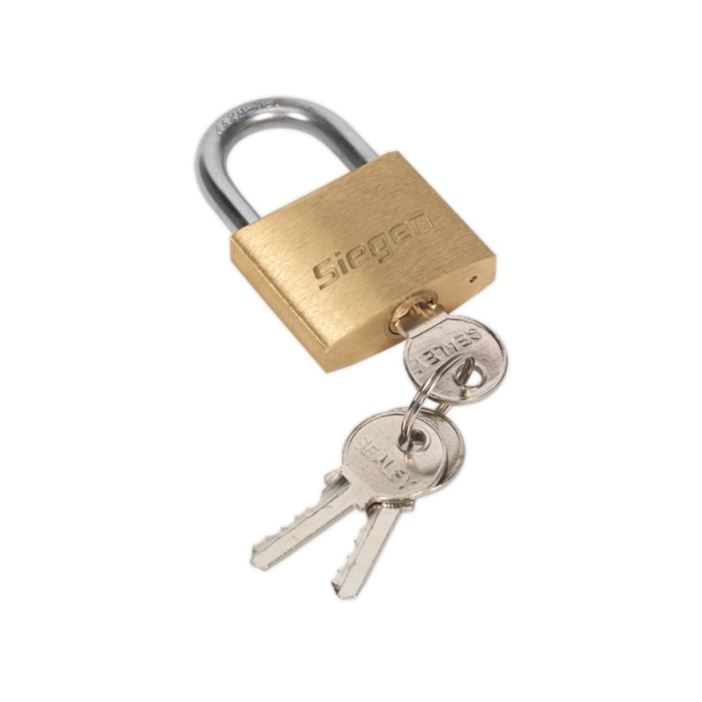 Sealey S0987 Brass Body Padlock with Brass Cylinder 40mm