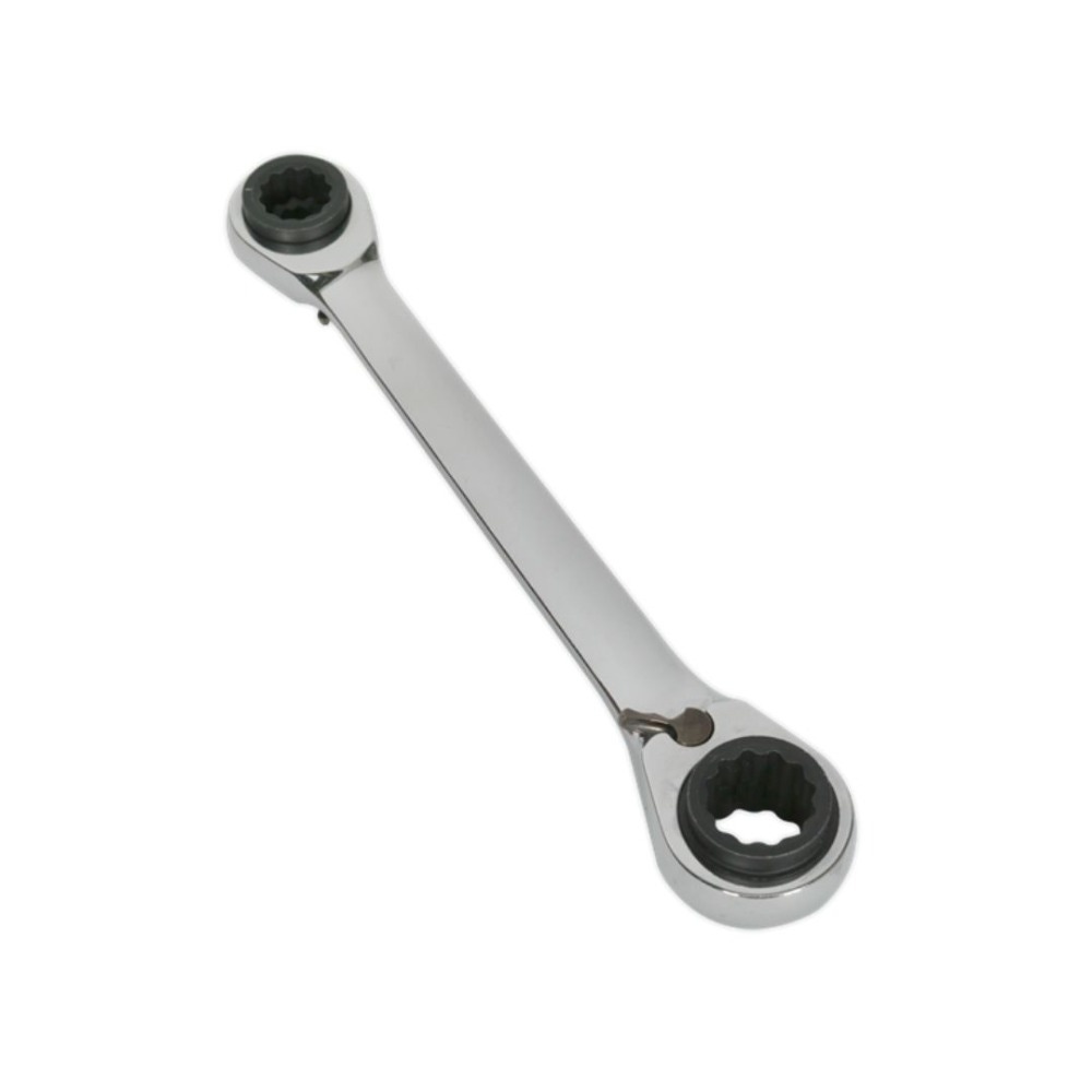 Sealey S0983 Ratchet Ring Spanner 4-in-1 Reversible Metric