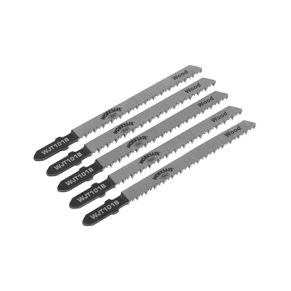 Sealey WJT101B Jigsaw Blade Wood & Plastics 75mm 10tpi - Pack of 5
