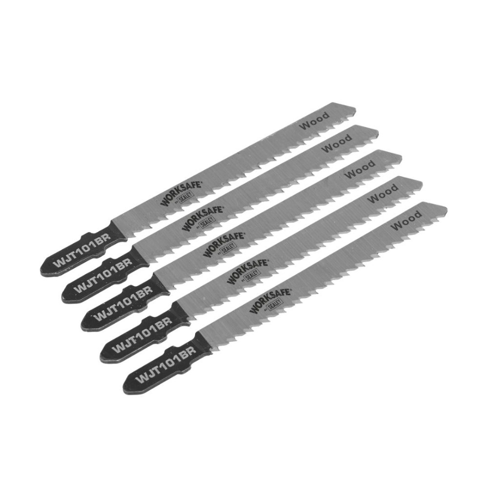 Sealey WJT101BR Jigsaw Blade Wood & Plastics 75mm 10tpi - Pack of 5