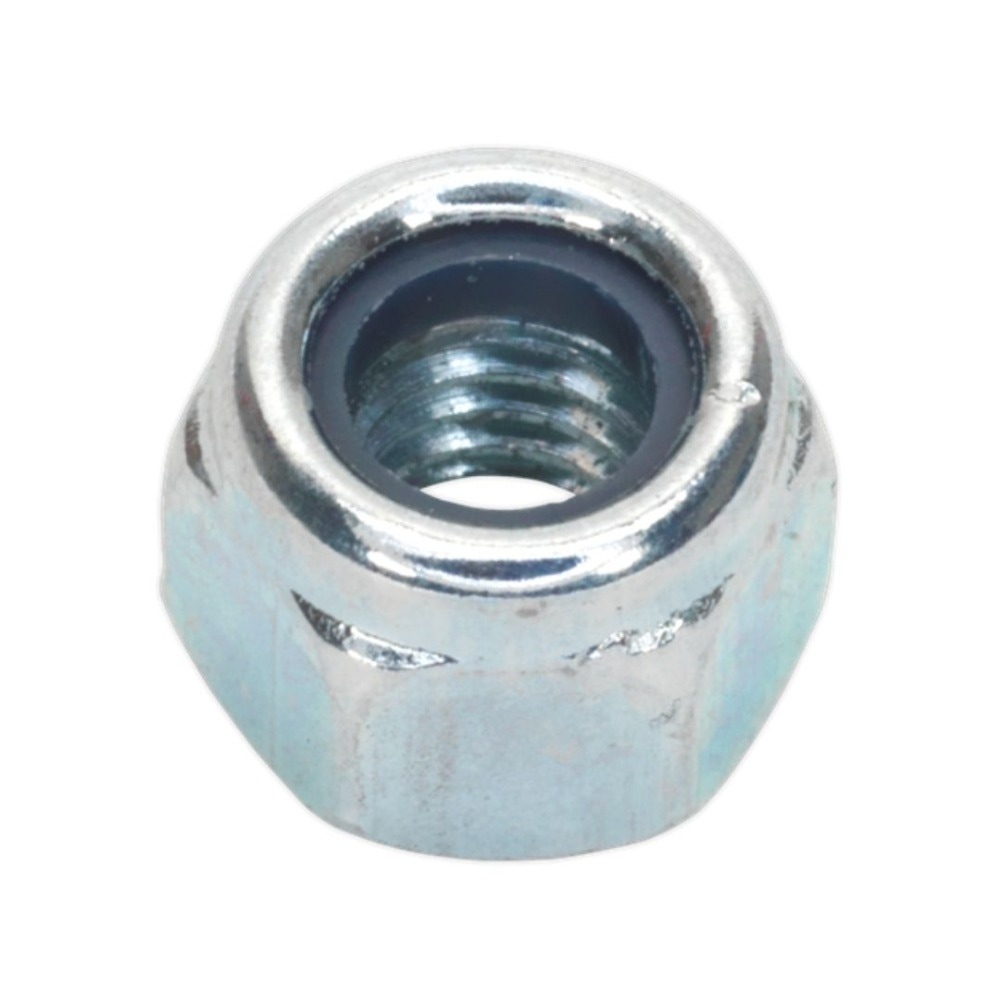 Sealey NLN6 Nylon Locknut M6 Zinc Pack of 100