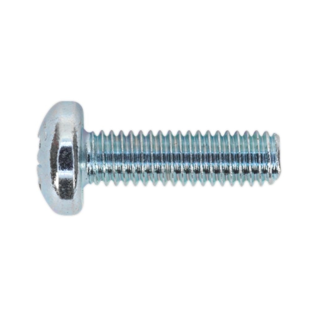 Sealey MSP620 Machine Screw M6 x 20mm Pan Head Pozi Zinc Pack of 50
