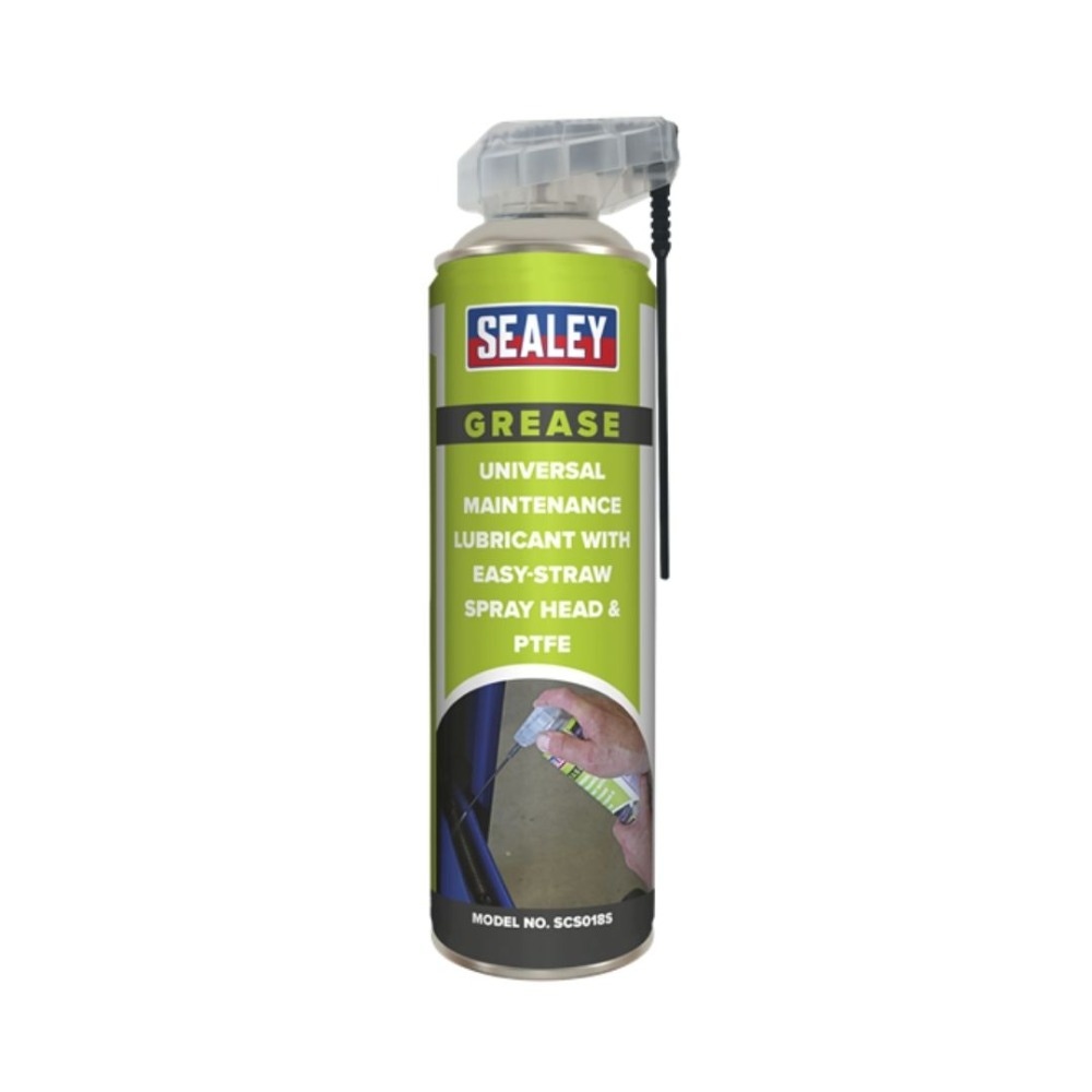 Sealey SCS018S Universal Maintenance Lubricant with Easy-Straw Spray Head & PTFE 500ml