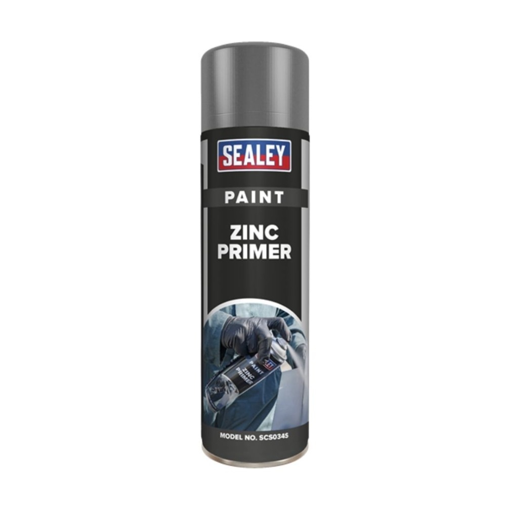 Sealey SCS034S Grey Zinc Primer Paint 500ml