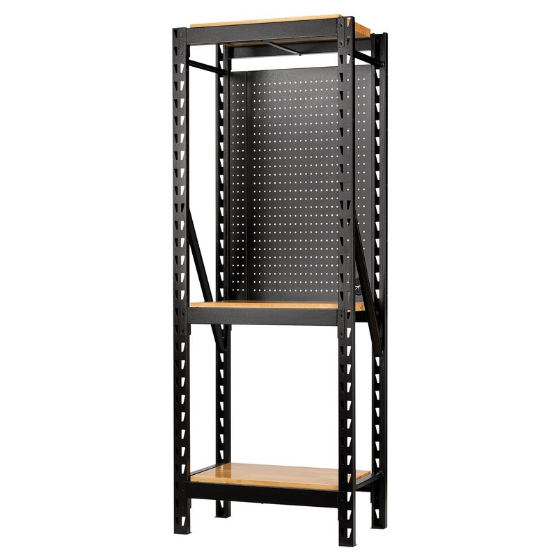 Draper 27892 BUNKER 17 Piece Modular 3 Tier Racking with Hardwood Shelving and Pegboards, 750mm