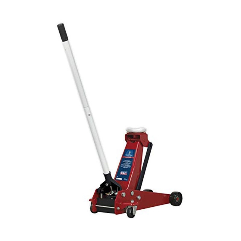 Sealey 3010CX Trolley Jack 3tonne Standard Chassis with Axle Stands (Pair) 3tonne Capacity per Stand