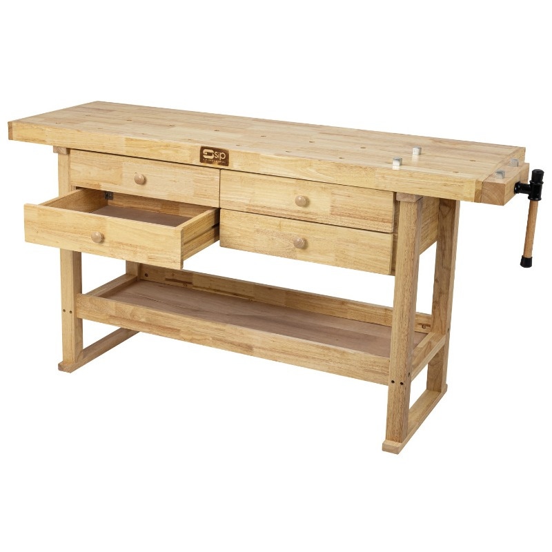 SIP 01460 Professional Hardwood 4-Drawer Workbench