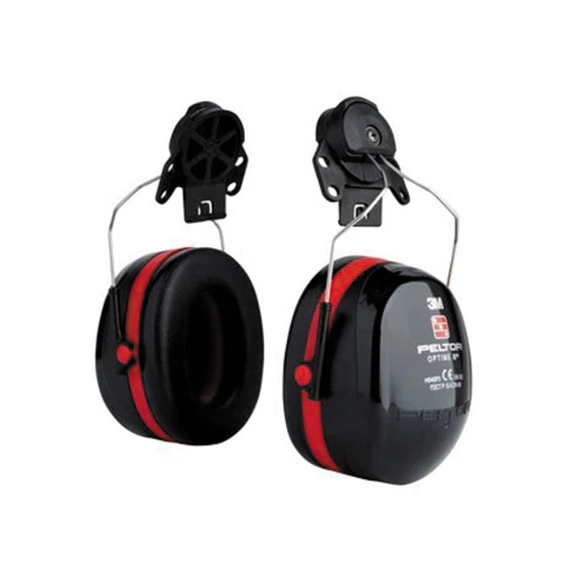 3M PELTOR Optime III Ear Defenders, 34 dB, Black/Red, Helmet Mounted attachment, H540P3E-413-SV