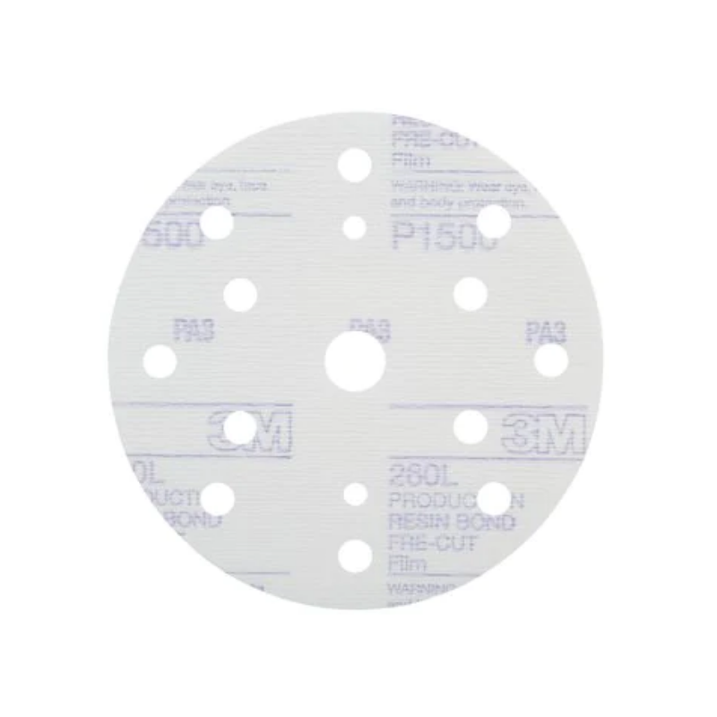 3M Hookit Finishing Film Abrasive Disc 260L, 150 mm, 15 Hole, P1500