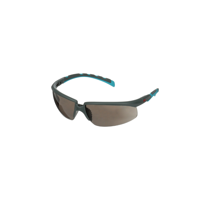 3M Solus 2000 Series, S2002SGAF-BGR, Grey/Blue-Green Temples, Scotchgard Anti-Fog Coating, Grey AF-AS lens