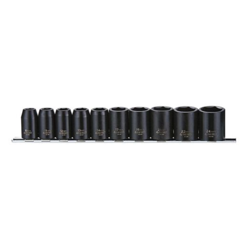 Teng 1/2in Drive 9121 Impact Socket Set, 10 Piece