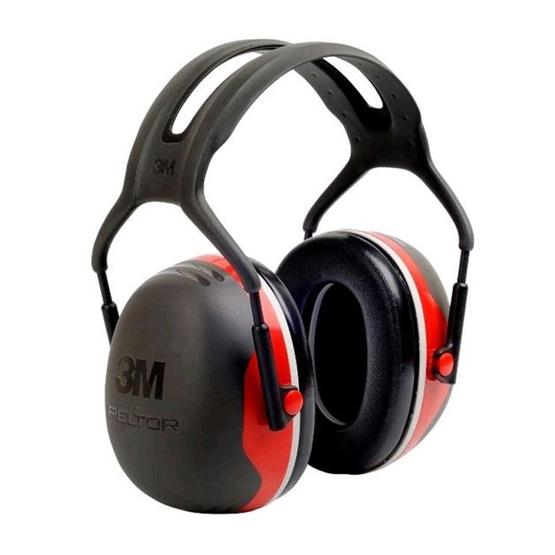 3M PELTOR X3A Ear Defenders (Black/Red)