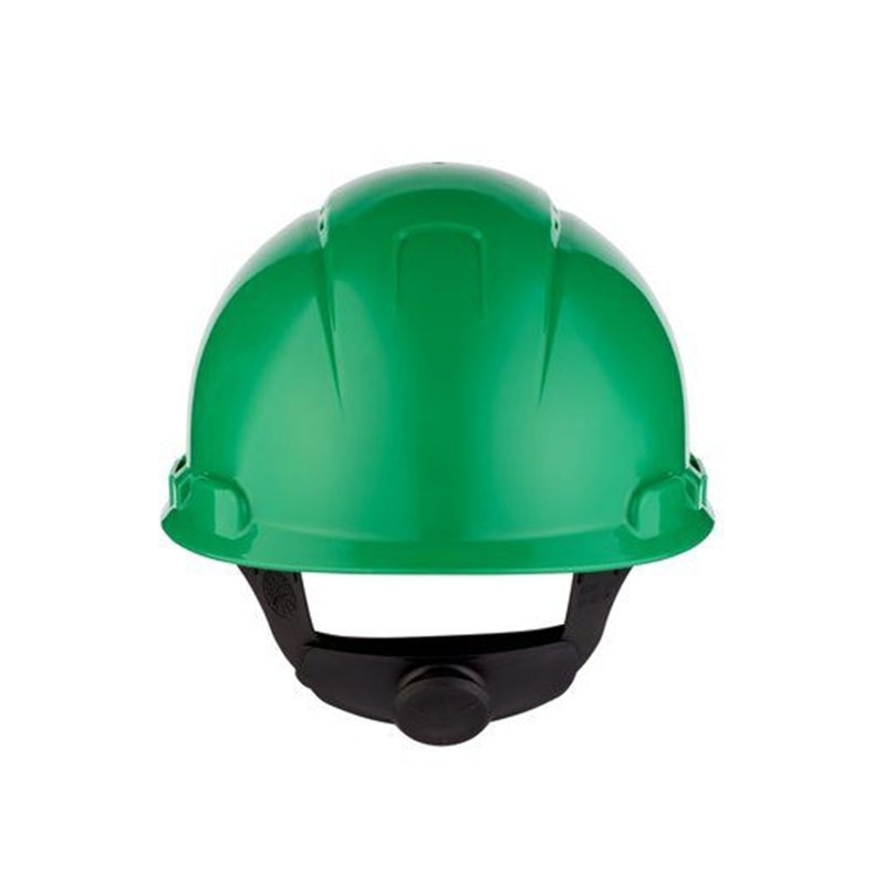 3M PELTOR H700 Series Safety Helmet, Ratchet suspension, Ventilated, Green, H-700N-GP