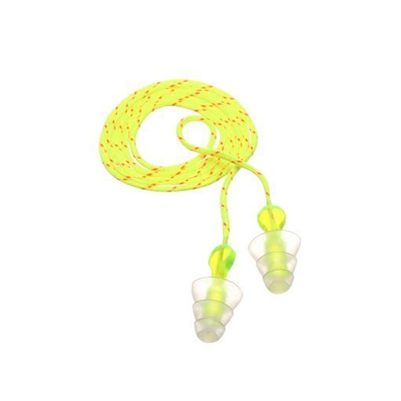 3M E-A-R Tri-Flange Earplugs, Cotton Cord, 29dB, PN-01-006 - 100 Pair